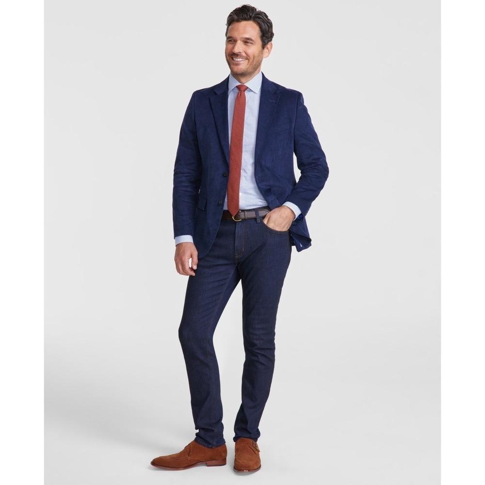Nautica Sport Coat Mens 36S Navy Bard Corduroy Modern Fit Blazer Suit Jacket NWT